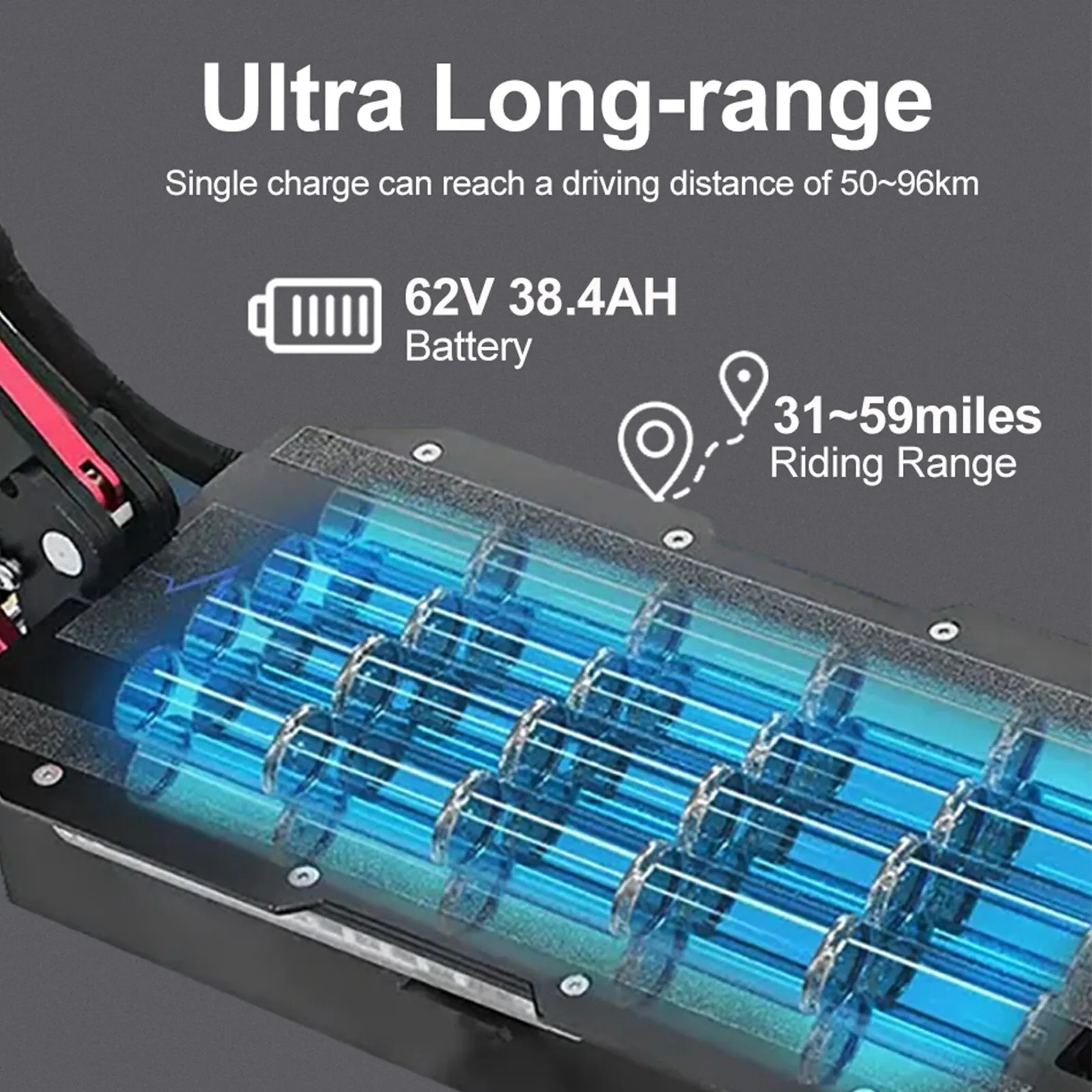 5600w Electric Scooter 60v Adult Dual Motor Fast Speed 11inch Off Road Tires