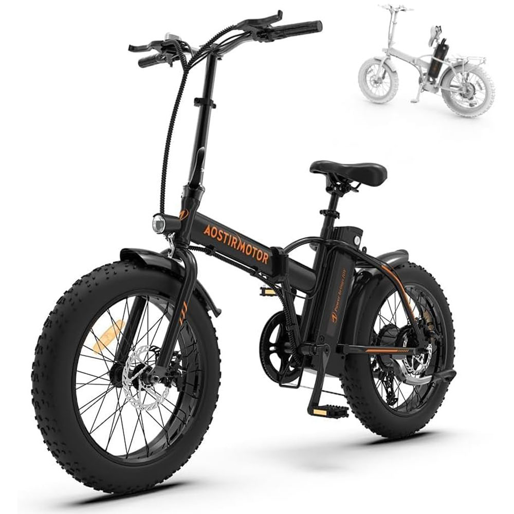 aostirmotor 500W(Peak 550W) Folding Electric Bike for Adults