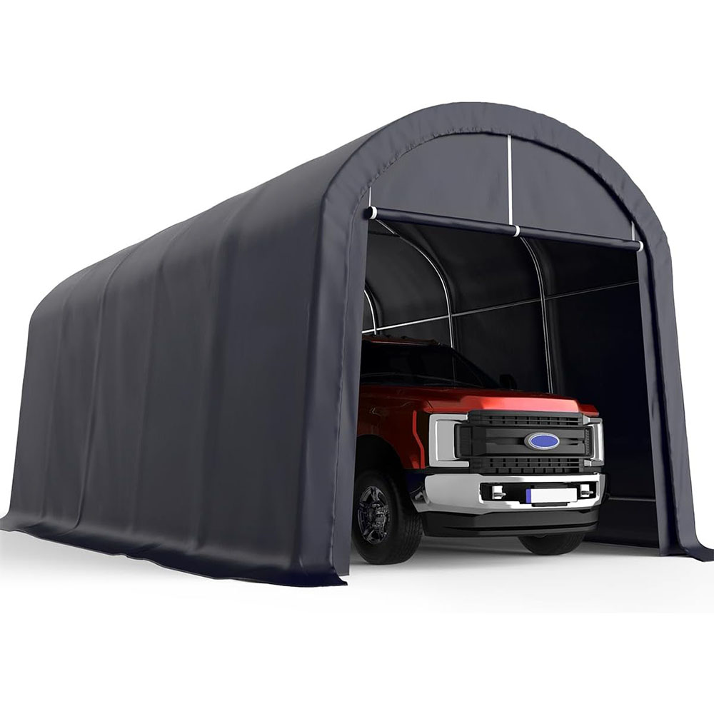 KING BIRD 12' x 20' Heavy Duty Round Style Carport for SUV