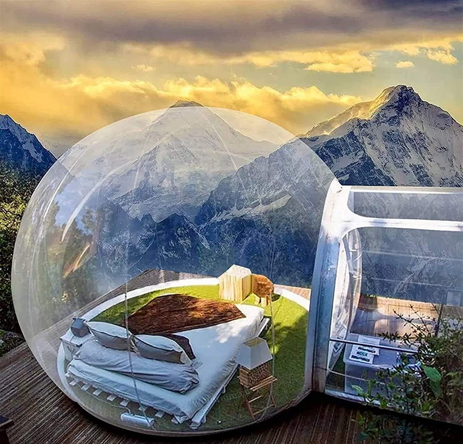 【Home&Garden】【BS】Outdoor Camping Inflatable Bubble Tent Large DIY Home