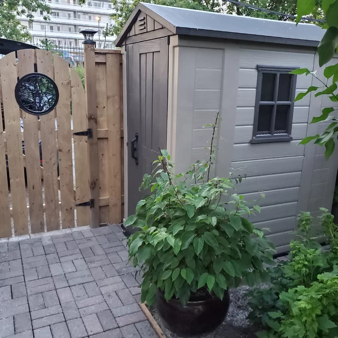 【Storage Shed】Factor 6 x 4 FT Strong Storage Shed Made Of Extremely Durable Resin & Reinforced with Steel