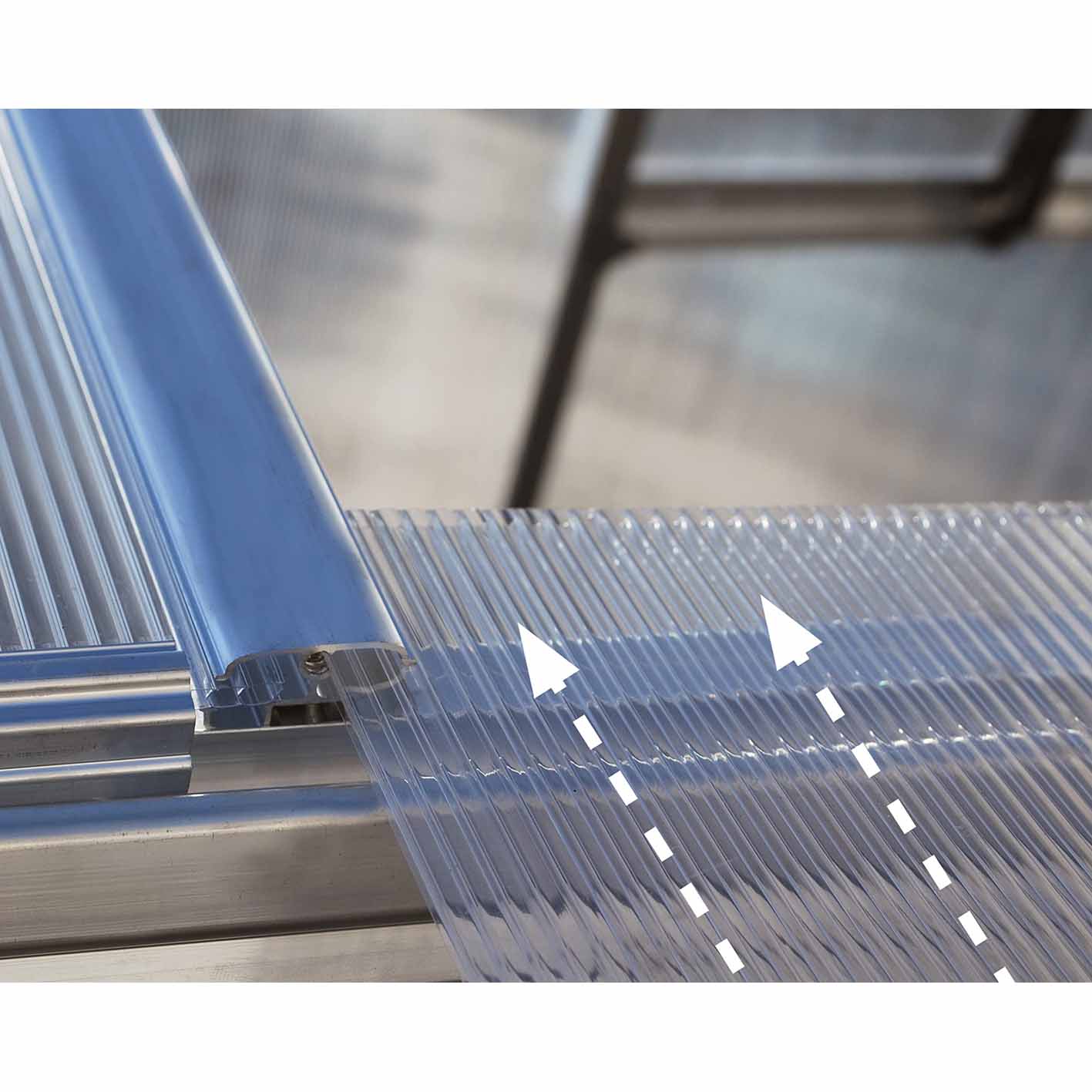 Palram Canopia Mythos 6x10 Silver Greenhouse -TwinWall Polycarbonate, Aluminum Frame, Base Included