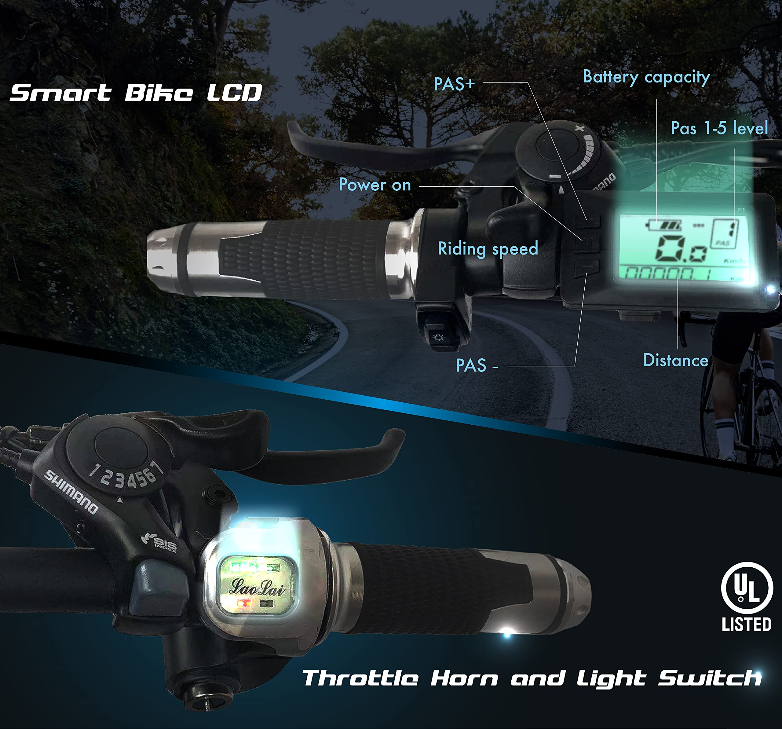 Land Cruiser – 26 inch e-bike, 48v, 23ah, 2000W, 1000W, dual motors, 26x4.0, wide tires, high.