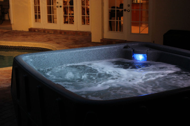 Elite 500 5-Person Lounger Plug and Play with 29 Stainless Jets, Ozone, and LED Waterfall by AquaRest Spas